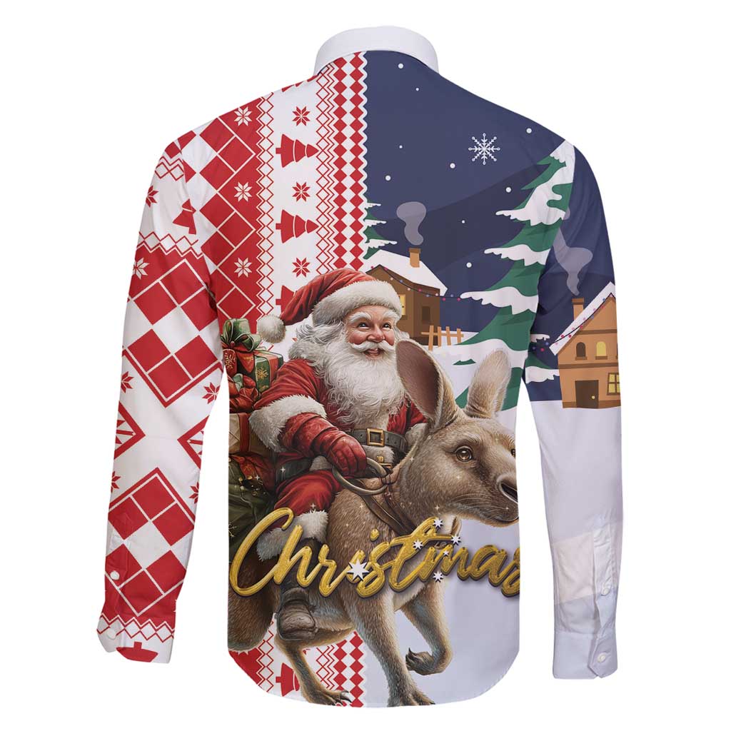 Kangaroo Australia Christmas Family Matching Summer Maxi Dress and Hawaiian Shirt Xmas Pattern