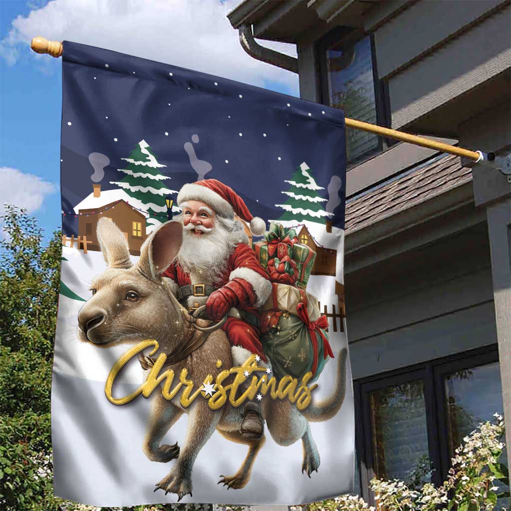Kangaroo Australia Christmas Garden Flag Xmas Pattern