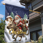 Kangaroo Australia Christmas Garden Flag Xmas Pattern
