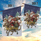 Kangaroo Australia Christmas Garden Flag Xmas Pattern