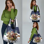 Kangaroo Australia Christmas Grocery Bag Xmas Pattern