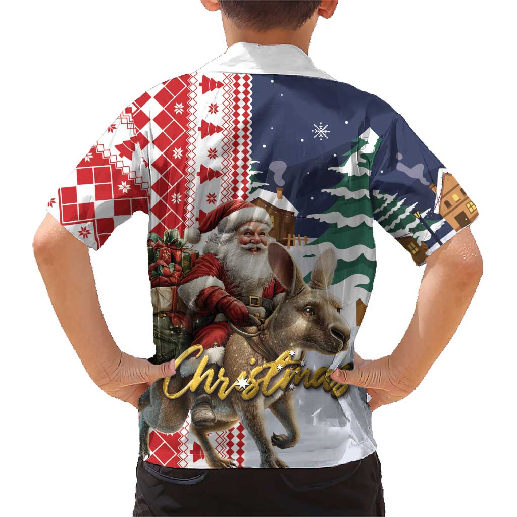 Kangaroo Australia Christmas Hawaiian Shirt Xmas Pattern