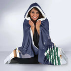 Kangaroo Australia Christmas Hooded Blanket Xmas Pattern