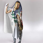 Kangaroo Australia Christmas Hooded Blanket Xmas Pattern
