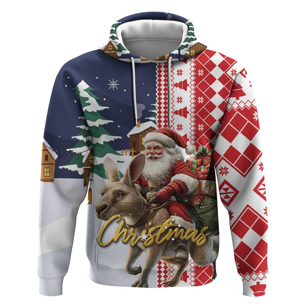 Kangaroo Australia Christmas Hoodie Xmas Pattern