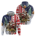 Kangaroo Australia Christmas Hoodie Xmas Pattern