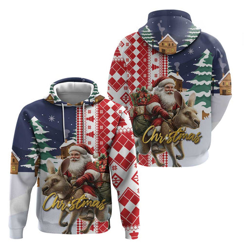 Kangaroo Australia Christmas Hoodie Xmas Pattern