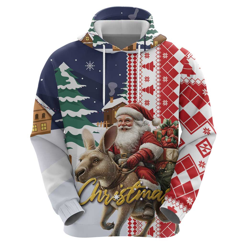 Kangaroo Australia Christmas Hoodie Xmas Pattern