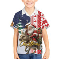 Kangaroo Australia Christmas Kid Hawaiian Shirt Xmas Pattern