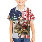 Kangaroo Australia Christmas Kid Hawaiian Shirt Xmas Pattern