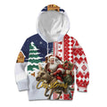 Kangaroo Australia Christmas Kid Hoodie Xmas Pattern