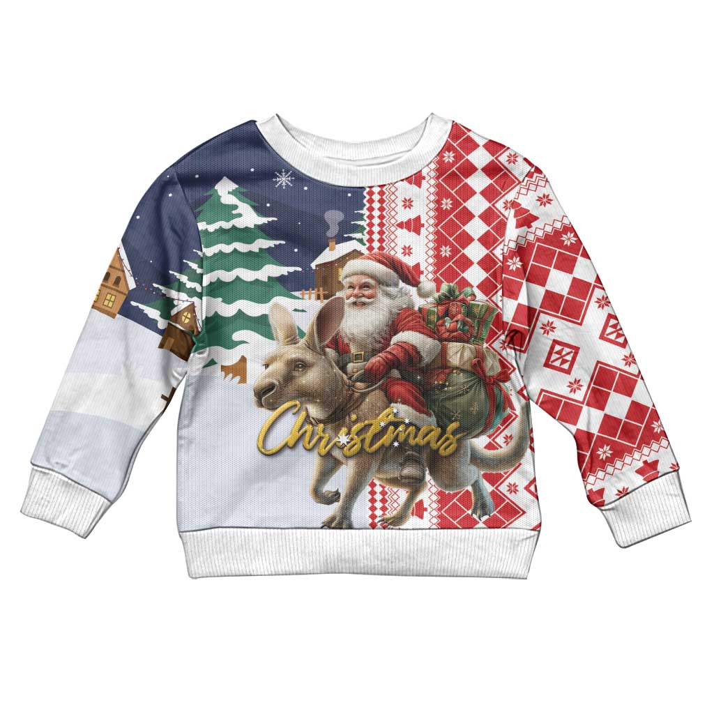 Kangaroo Australia Christmas Kid Ugly Christmas Sweater Xmas Pattern