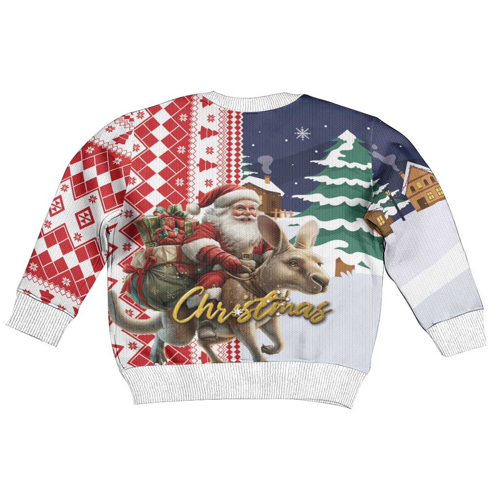 Kangaroo Australia Christmas Kid Ugly Christmas Sweater Xmas Pattern