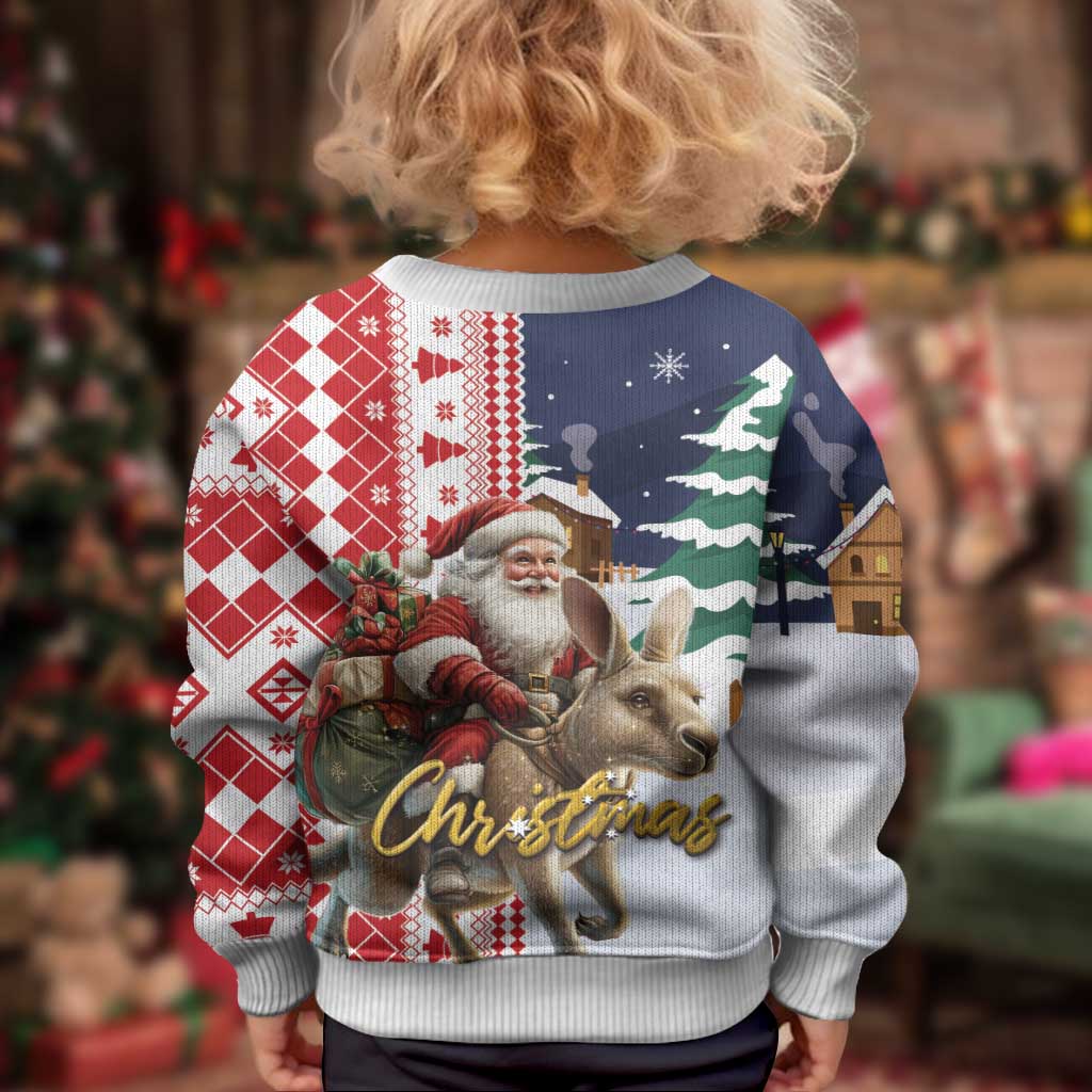 Kangaroo Australia Christmas Kid Ugly Christmas Sweater Xmas Pattern