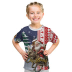 Kangaroo Australia Christmas Kid T Shirt Xmas Pattern