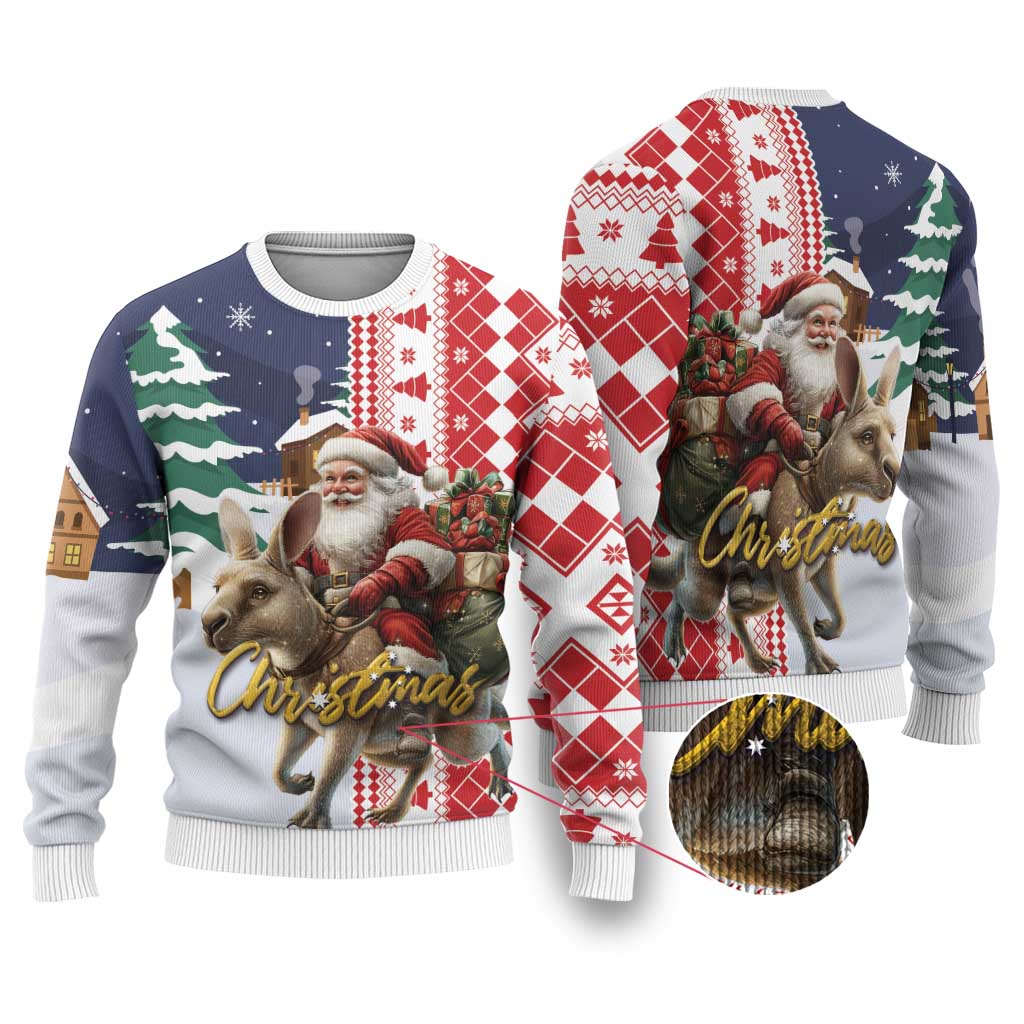 Kangaroo Australia Christmas Ugly Christmas Sweater Xmas Pattern