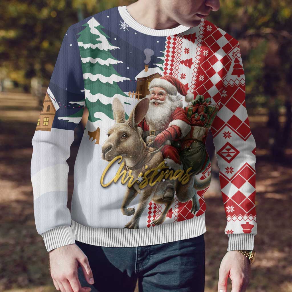 Kangaroo Australia Christmas Ugly Christmas Sweater Xmas Pattern