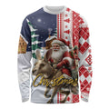 Kangaroo Australia Christmas Long Sleeve Shirt Xmas Pattern