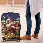 Kangaroo Australia Christmas Luggage Cover Xmas Pattern