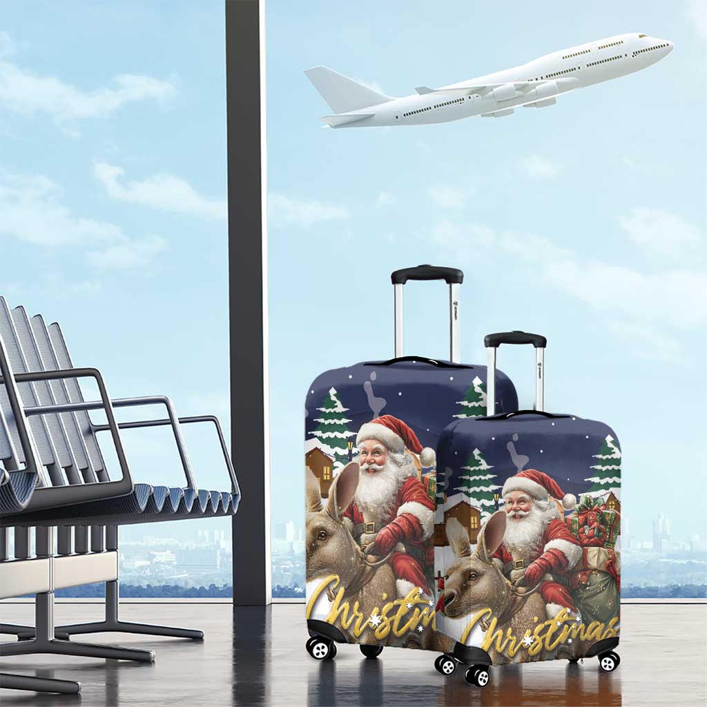Kangaroo Australia Christmas Luggage Cover Xmas Pattern