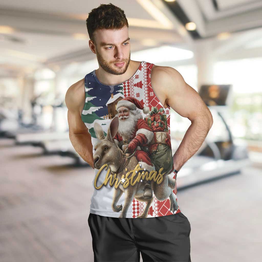 Kangaroo Australia Christmas Men Tank Top Xmas Pattern
