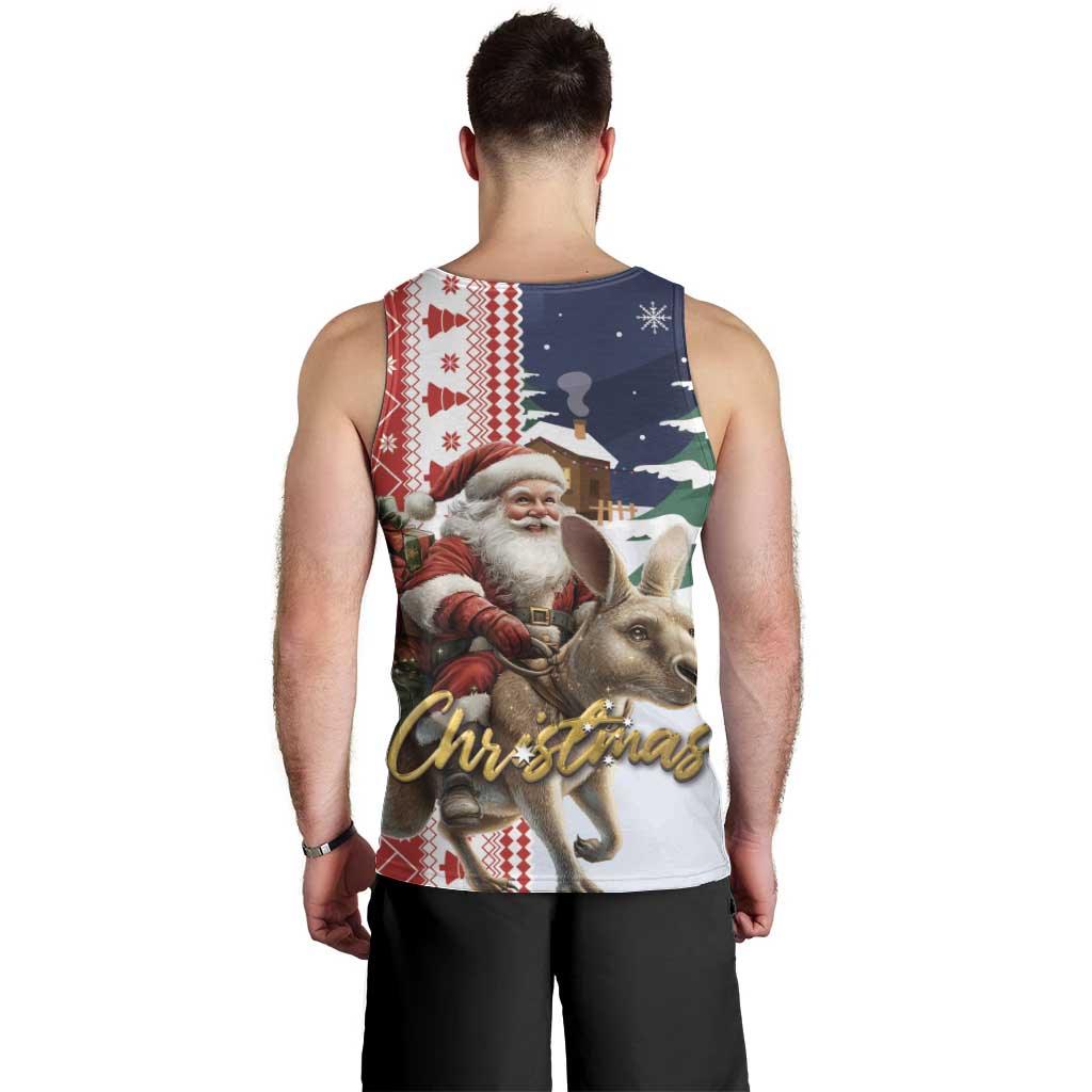 Kangaroo Australia Christmas Men Tank Top Xmas Pattern