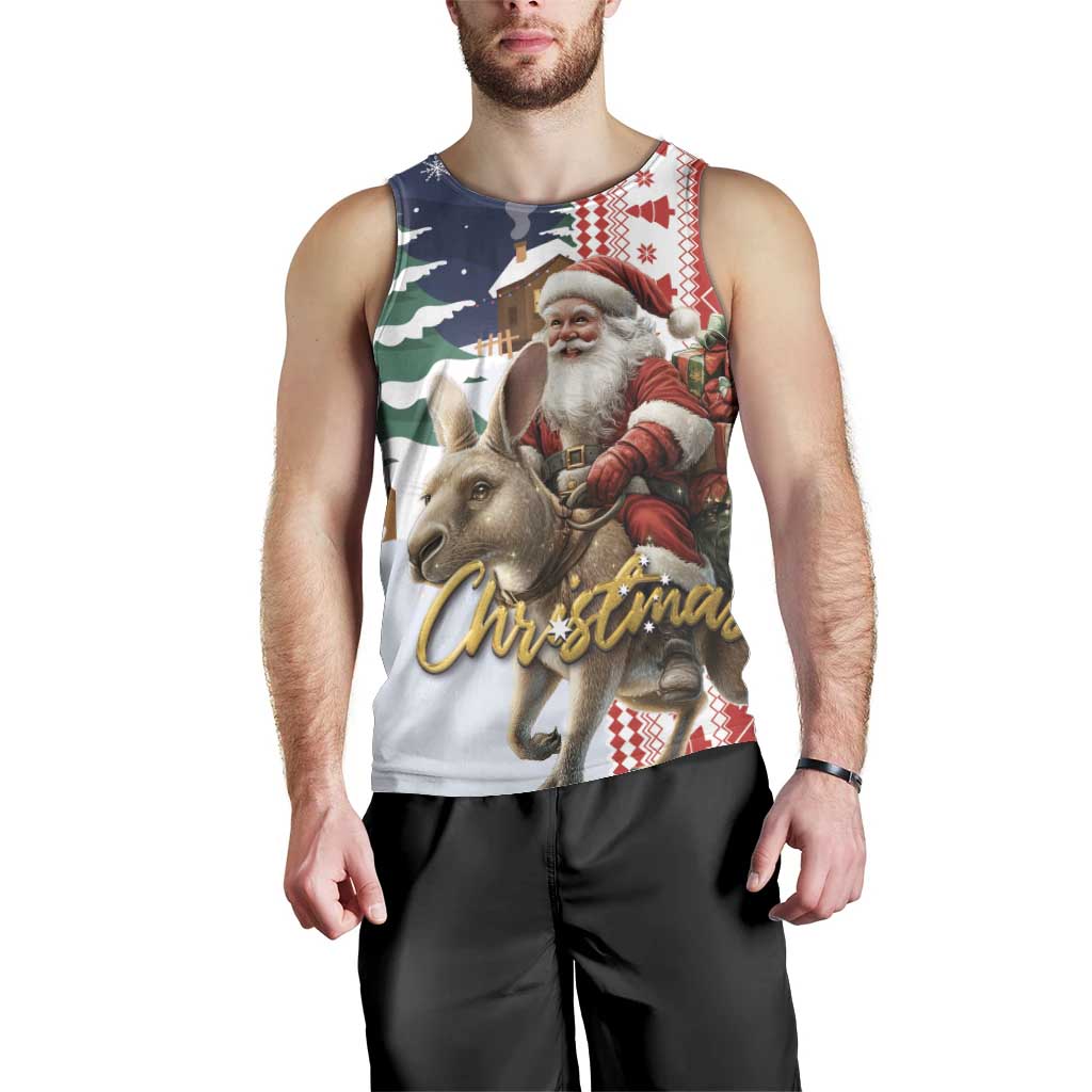 Kangaroo Australia Christmas Men Tank Top Xmas Pattern