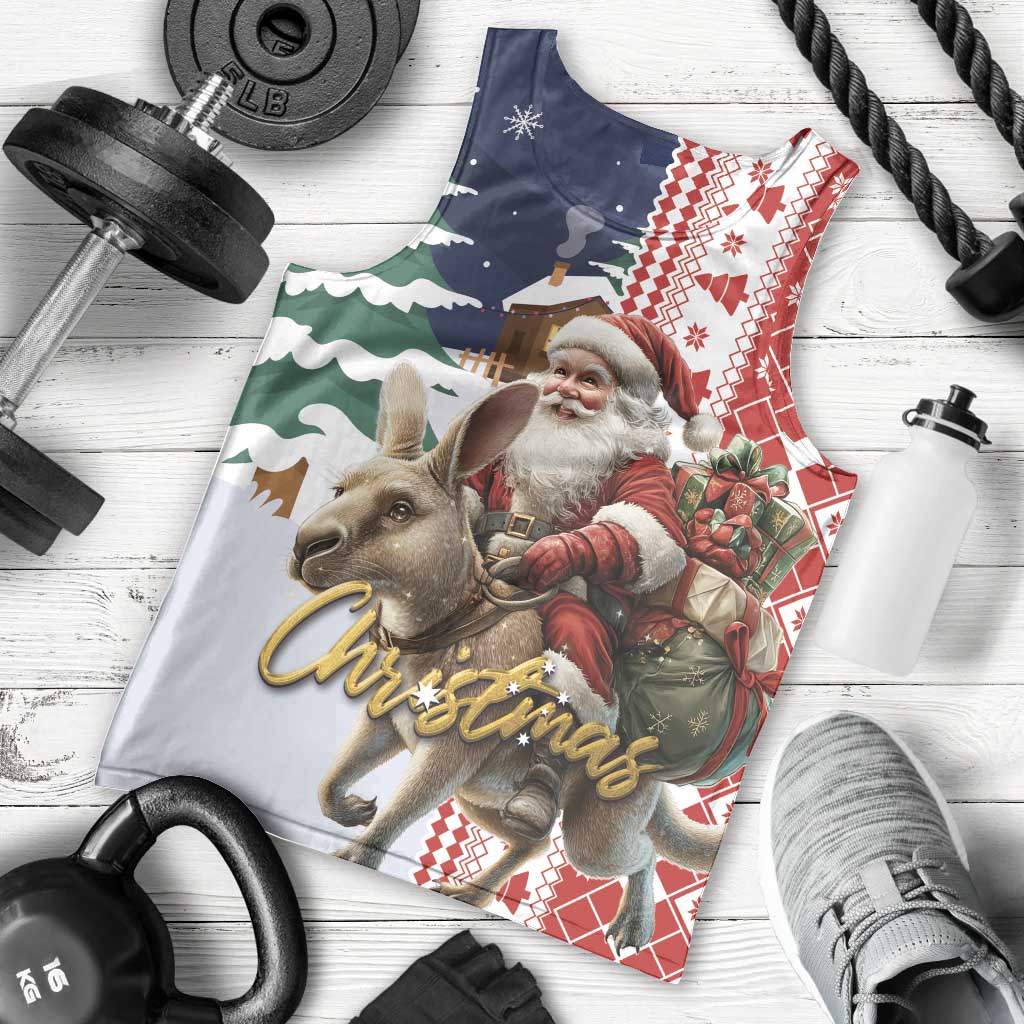 Kangaroo Australia Christmas Men Tank Top Xmas Pattern
