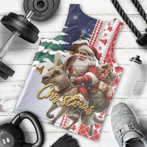 Kangaroo Australia Christmas Men Tank Top Xmas Pattern