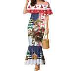 Kangaroo Australia Christmas Mermaid Dress Xmas Pattern