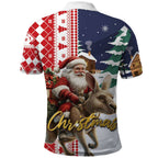Kangaroo Australia Christmas Polo Shirt Xmas Pattern