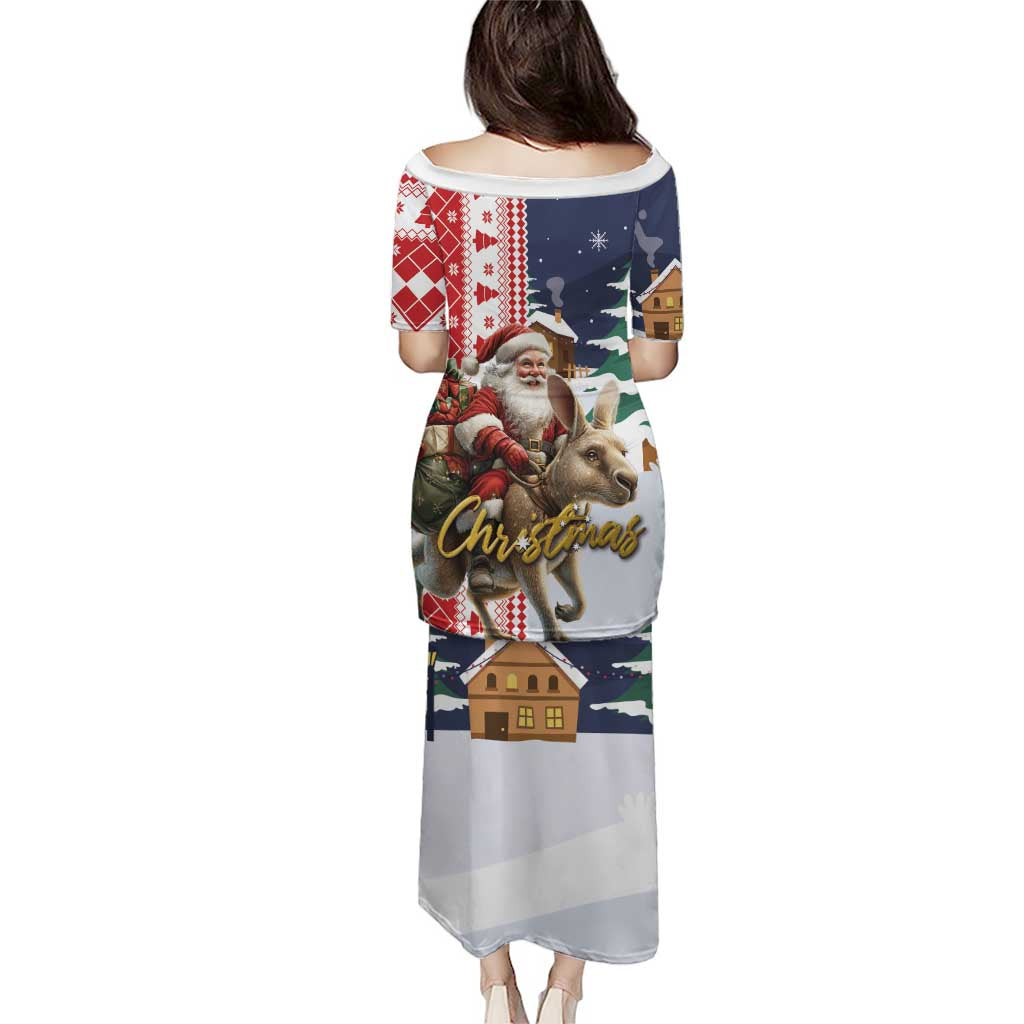 Kangaroo Australia Christmas Puletasi Xmas Pattern