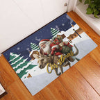Kangaroo Australia Christmas Rubber Doormat Xmas Pattern