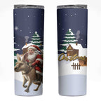 Kangaroo Australia Christmas Skinny Tumbler Xmas Pattern