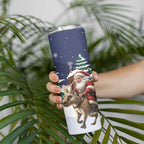 Kangaroo Australia Christmas Skinny Tumbler Xmas Pattern