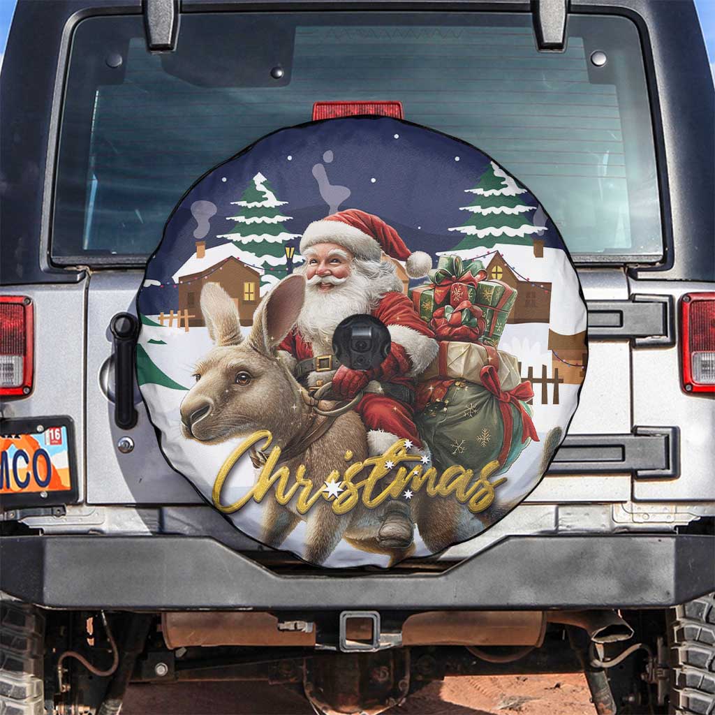 Kangaroo Australia Christmas Spare Tire Cover Xmas Pattern