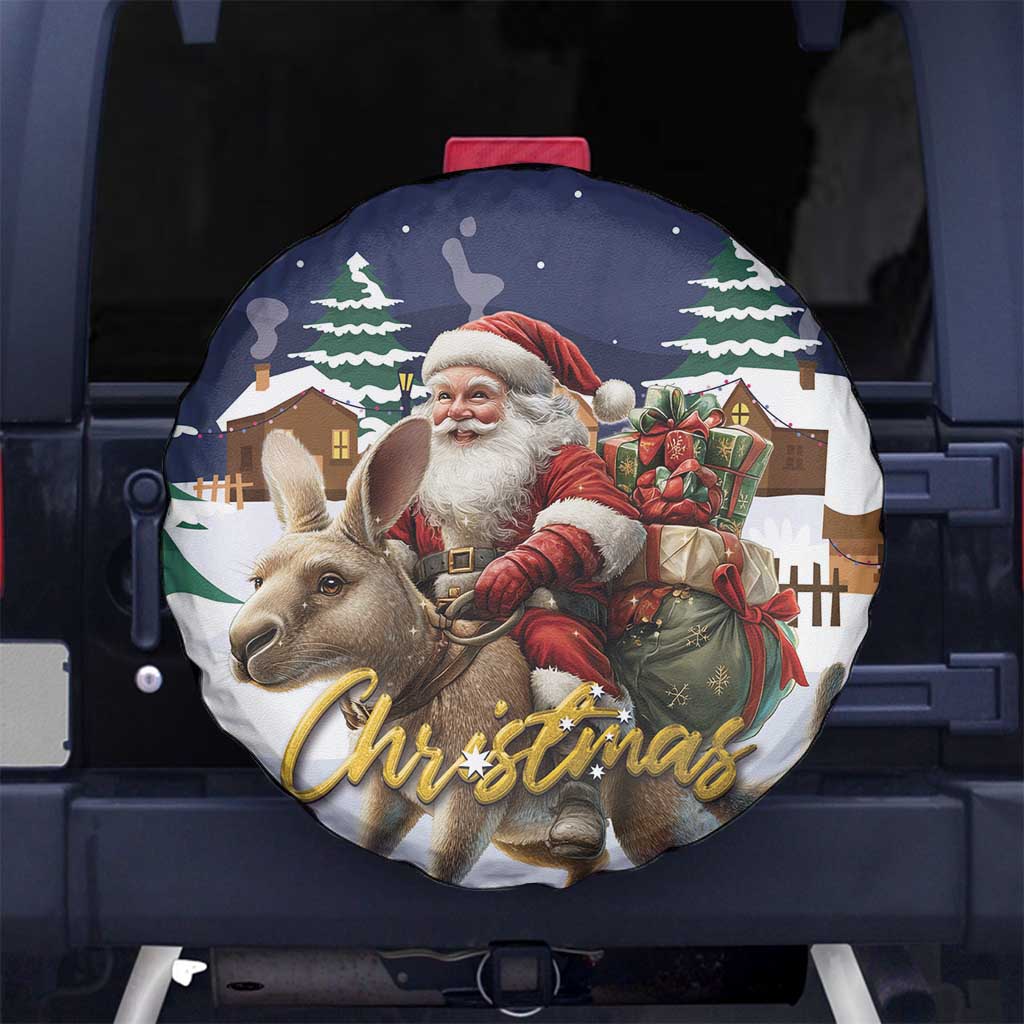 Kangaroo Australia Christmas Spare Tire Cover Xmas Pattern