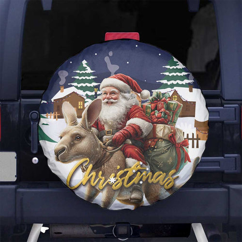 Kangaroo Australia Christmas Spare Tire Cover Xmas Pattern