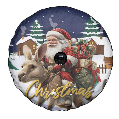 Kangaroo Australia Christmas Spare Tire Cover Xmas Pattern