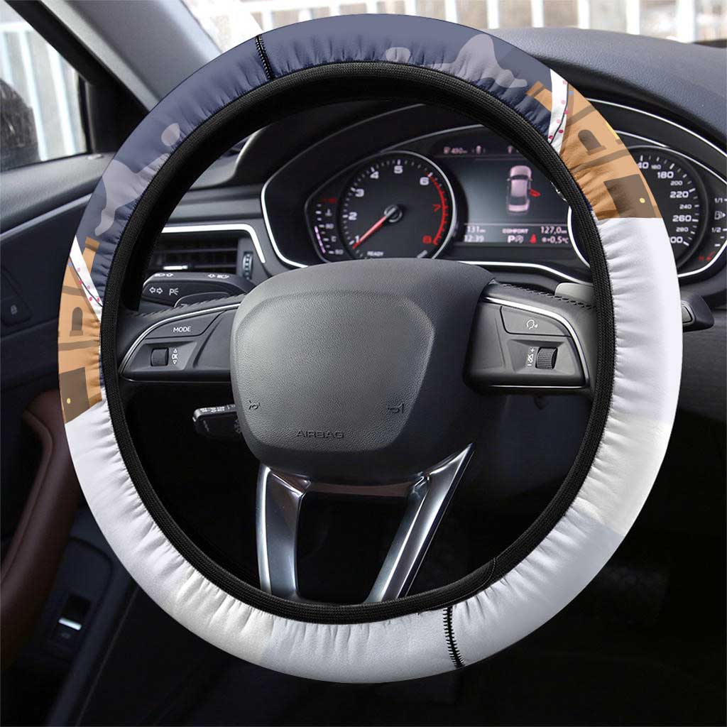 Kangaroo Australia Christmas Steering Wheel Cover Xmas Pattern