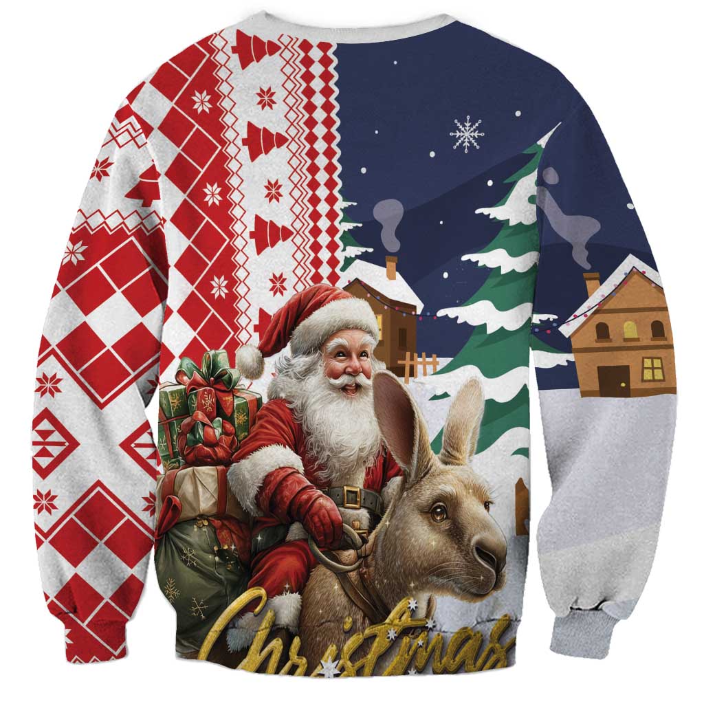 Kangaroo Australia Christmas Sweatshirt Xmas Pattern