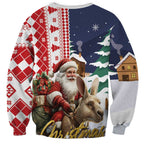 Kangaroo Australia Christmas Sweatshirt Xmas Pattern
