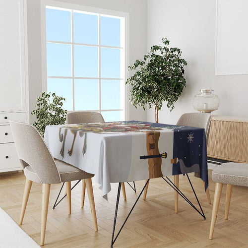 Kangaroo Australia Christmas Tablecloth Xmas Pattern