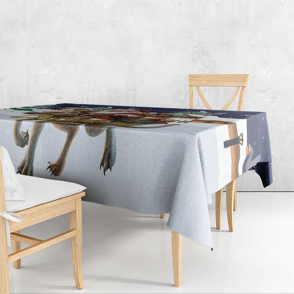 Kangaroo Australia Christmas Tablecloth Xmas Pattern
