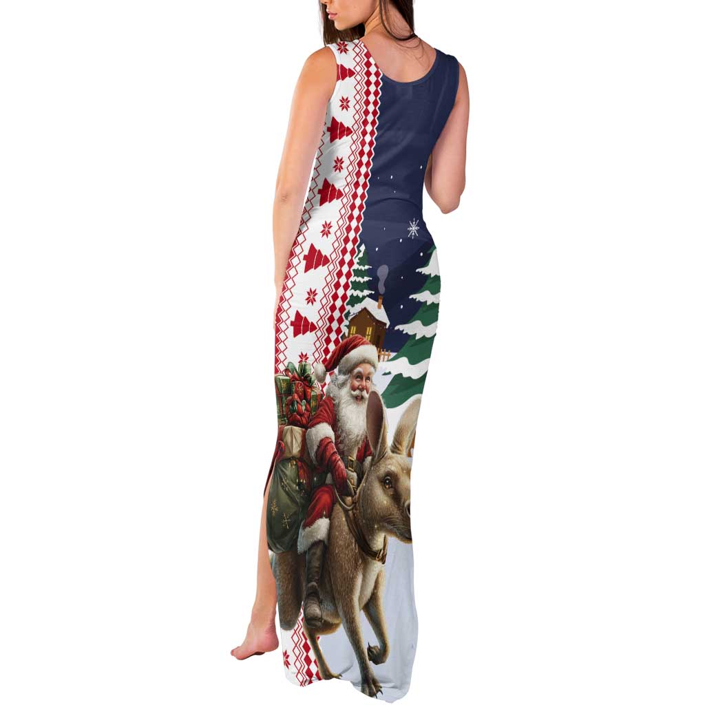 Kangaroo Australia Christmas Tank Maxi Dress Xmas Pattern