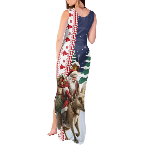 Kangaroo Australia Christmas Tank Maxi Dress Xmas Pattern