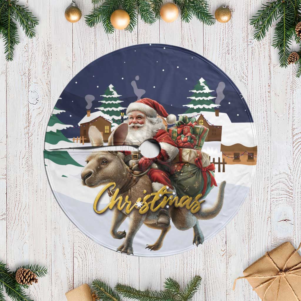 Kangaroo Australia Christmas Tree Skirt Xmas Pattern