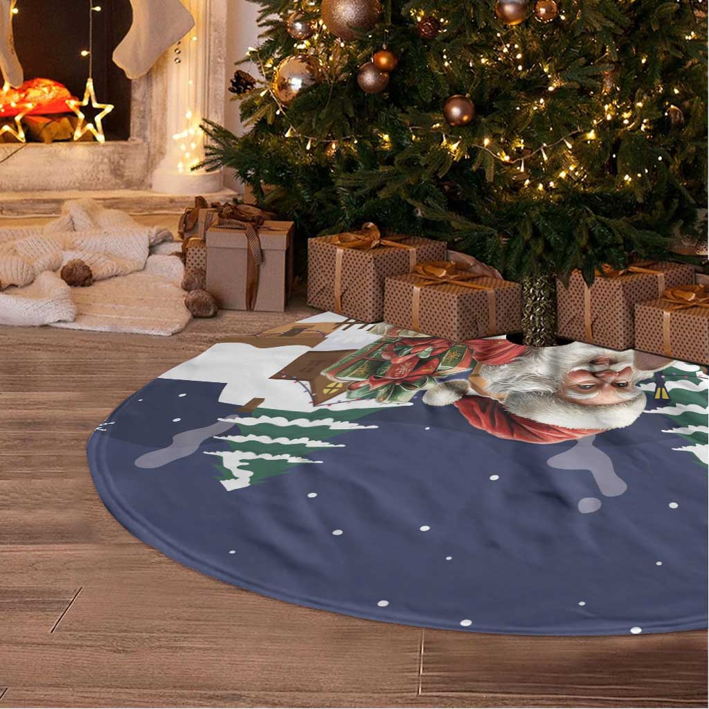 Kangaroo Australia Christmas Tree Skirt Xmas Pattern
