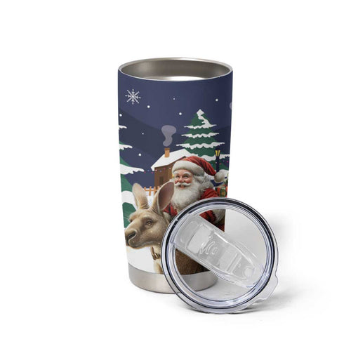 Kangaroo Australia Christmas Tumbler Cup Xmas Pattern