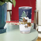 Kangaroo Australia Christmas Tumbler Cup Xmas Pattern